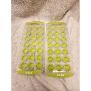 IMUSA Green Pop Out Flexible Ice Cube Tray Lot 2